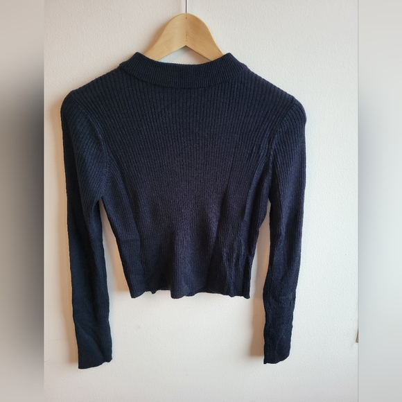 Crop Top/Long Sleeve/Black - Picture 8 of 8